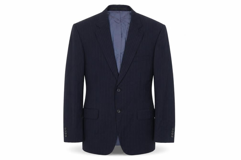 Brook Taverner Men's Blue Striped Blazer, 40 Regular