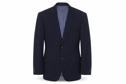 Brook Taverner Men's Blue Striped Blazer, 40 Regular