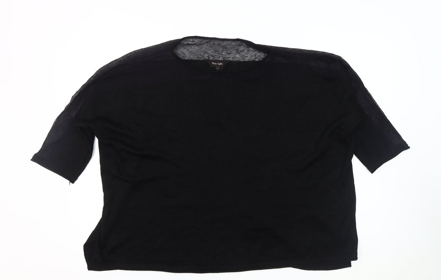 Phase Eight Women's Black L Basic Short Sleeve Top