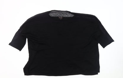 Phase Eight Women's Black L Basic Short Sleeve Top