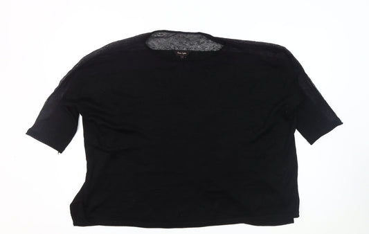 Phase Eight Women's Black L Basic Short Sleeve Top