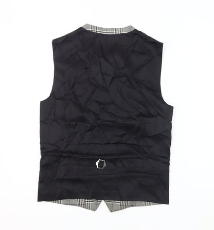 Next Men's Multicoloured 36R Waistcoat, Plaid Design