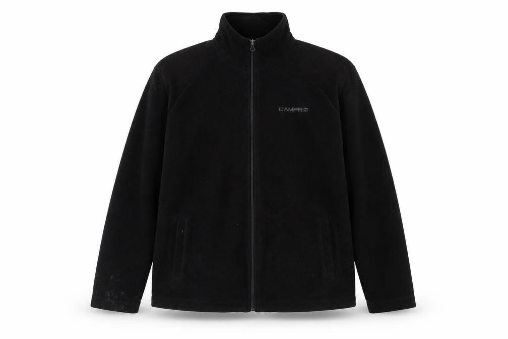 Campri Men's Black Fleece Jacket L