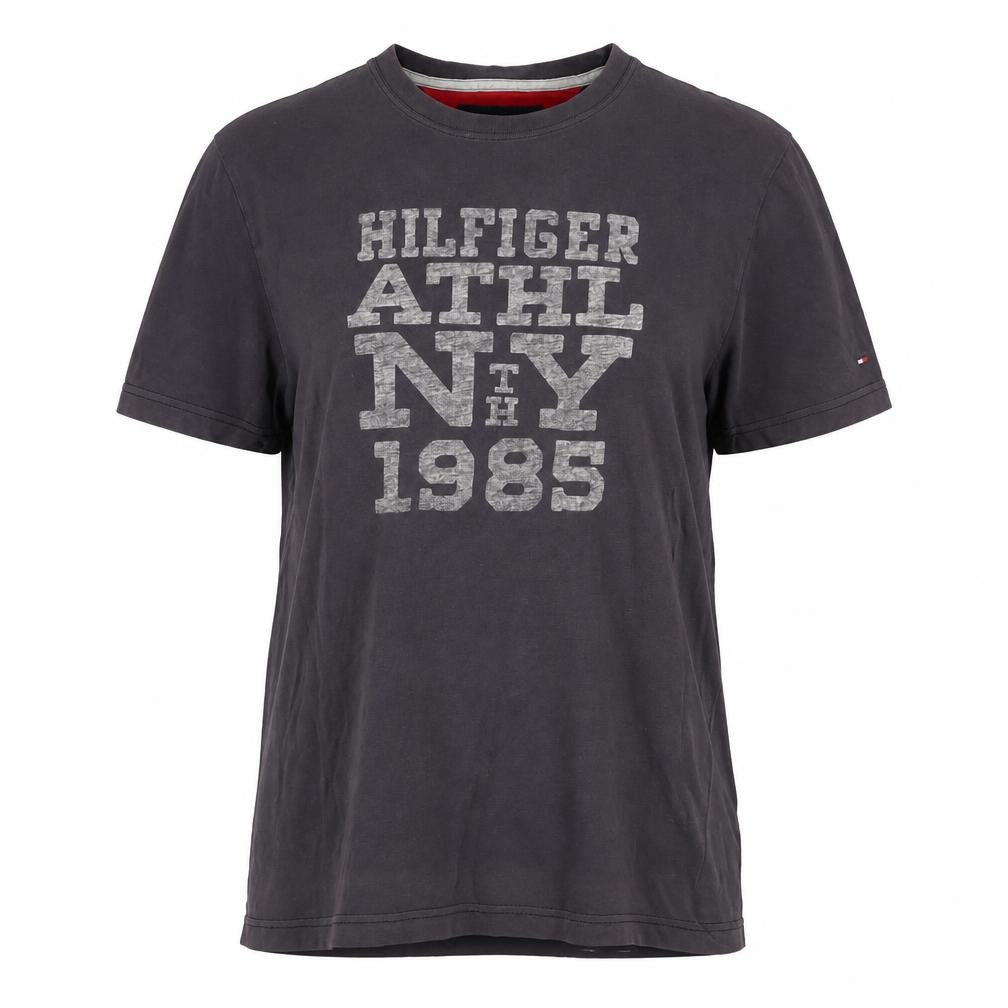 Tommy Hilfiger Unisex Black T-Shirt, M, Casual Style