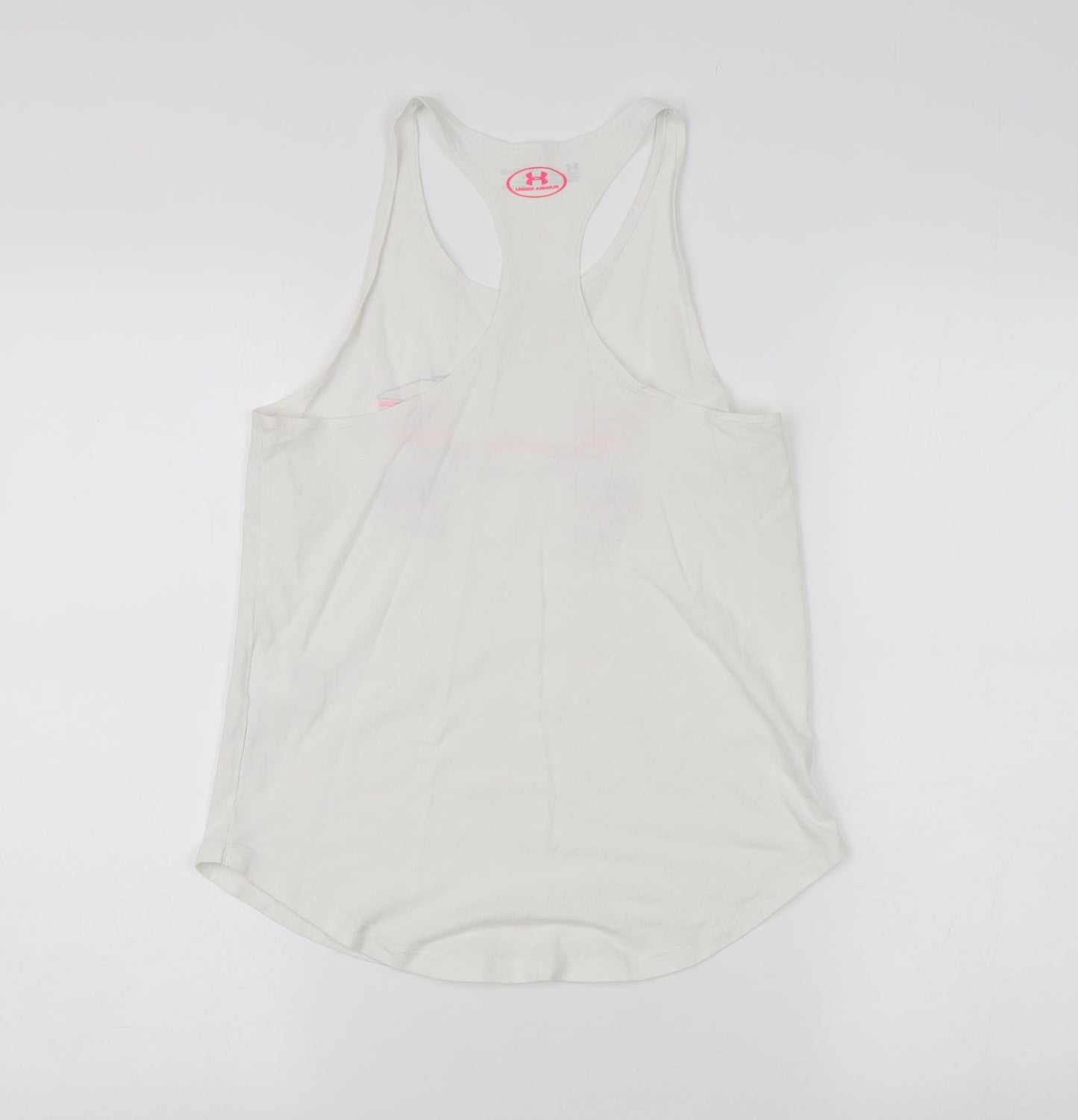 Preloved Under Armour Women's White Tank Top YXL - Back