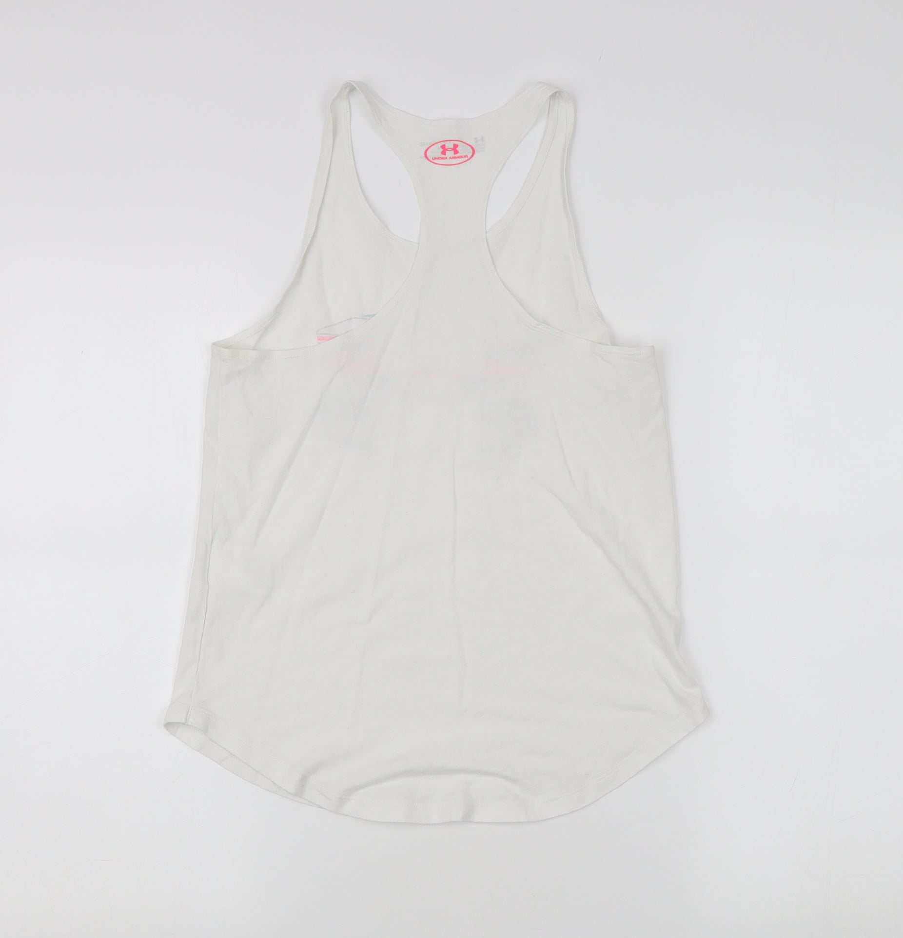Preloved Under Armour Women's White Tank Top YXL - Back