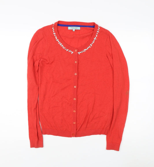 Dickins & Jones Women’s Red Embroidered Cardigan XS