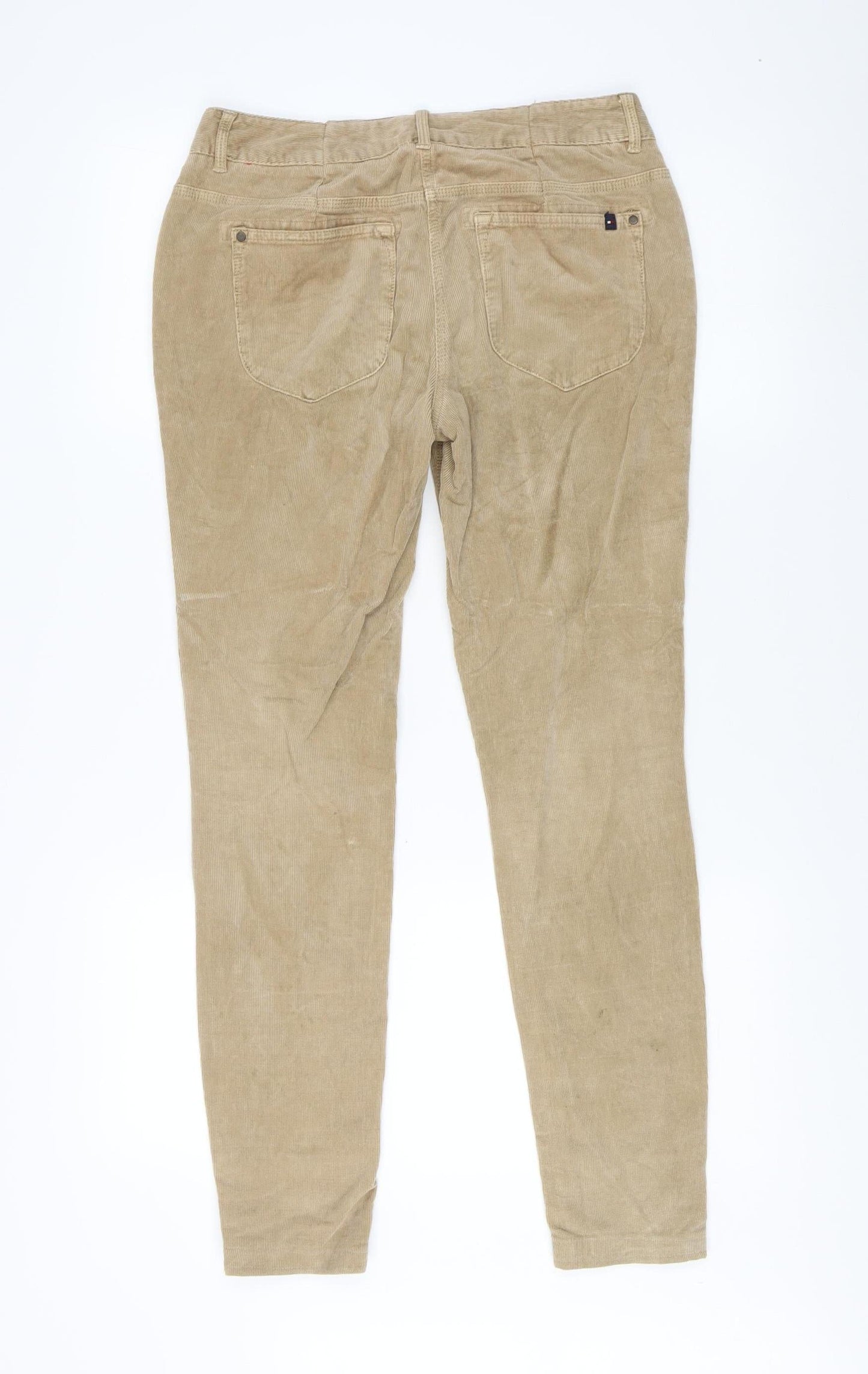 Tommy Hilfiger Women's Beige Corduroy Trousers, Size 6