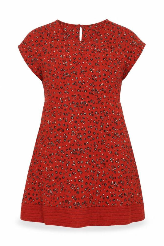 FatFace Women's Red Animal Print Dress Size 10