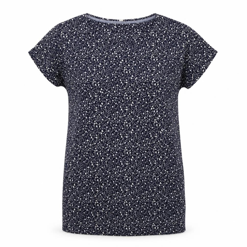 White Stuff Women's Blue Floral T-Shirt, Size 10