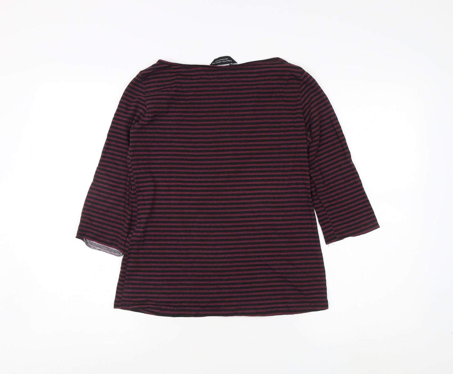 Dorothy Perkins Women's Red Striped 3/4 Sleeve Blouse