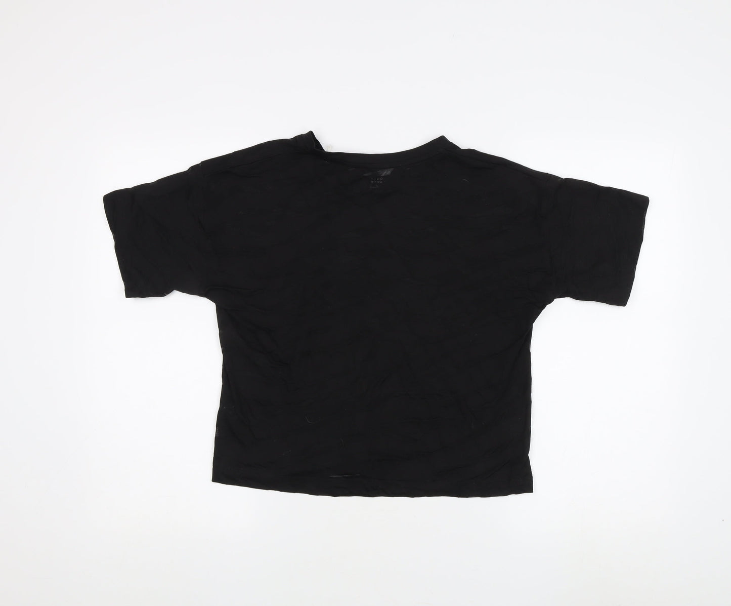 Marks and Spencer Women's Black T-Shirt, Size 6, Breathable