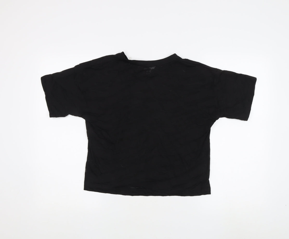 Marks & Spencer Women's Black T-Shirt, Size 6, Breathable