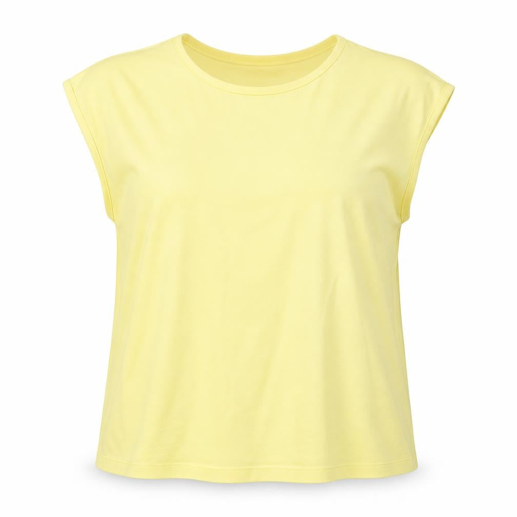 Laura Ashley Women's Yellow Sleeveless T-Shirt XL