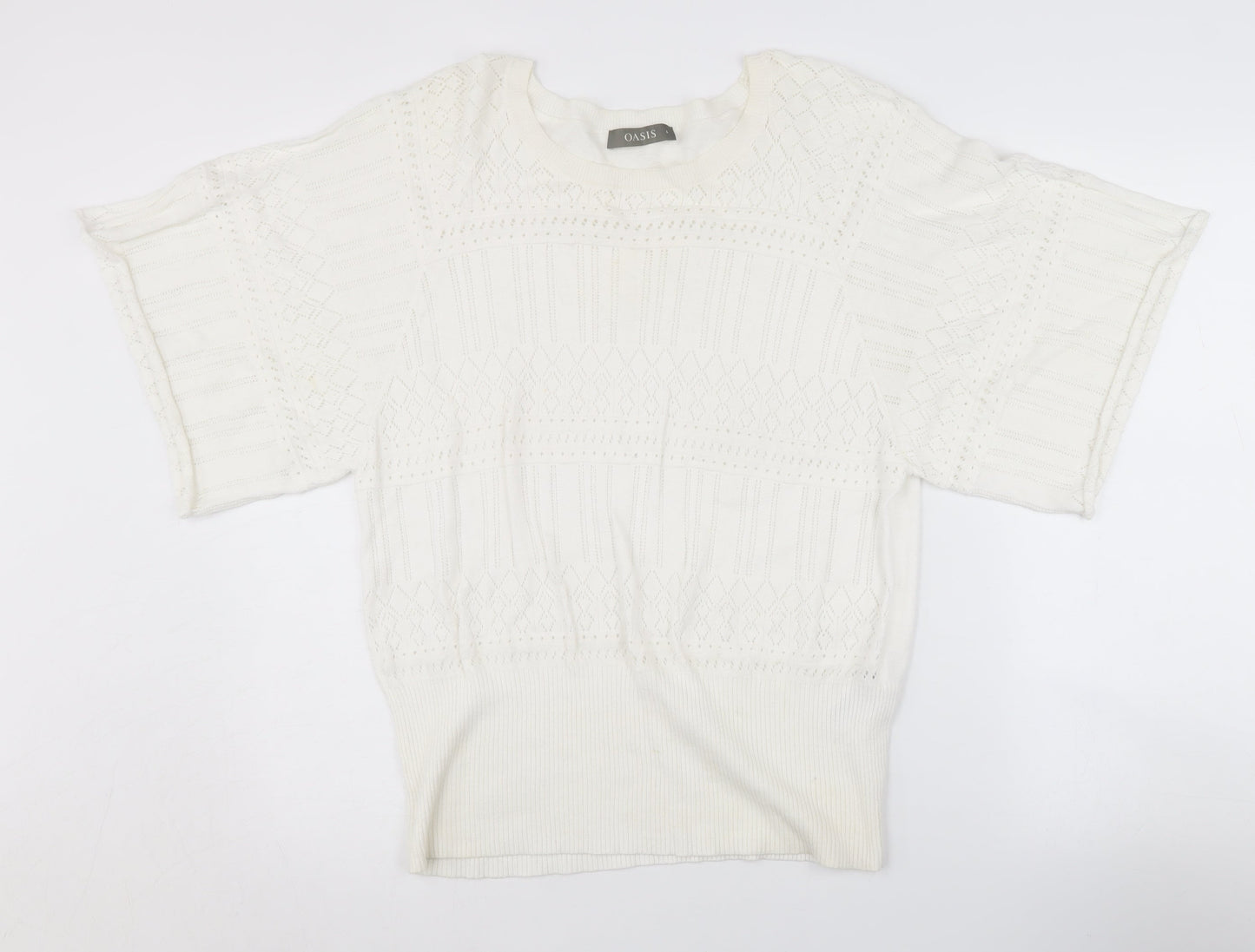 Oasis Women's White L Pullover Jumper