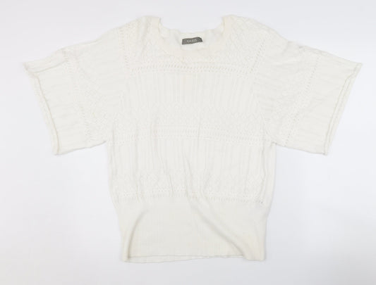 Oasis Women's White L Pullover Jumper