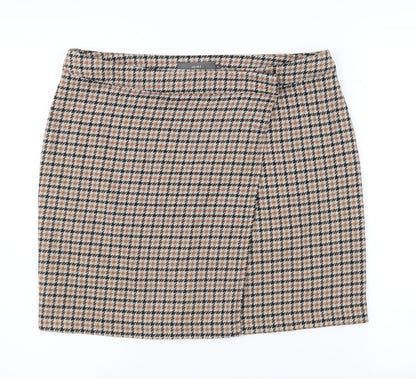 Additional front view of ICHI Women's Check Pencil Skirt, Multicoloured, size 14