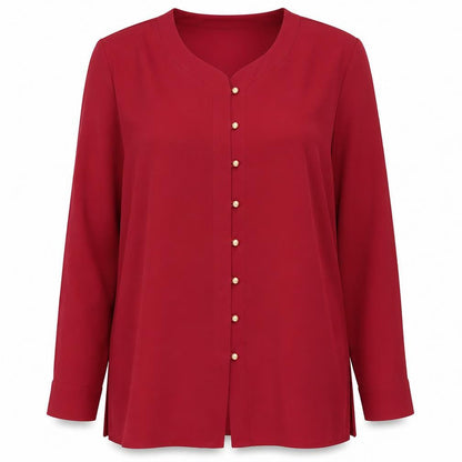 Berkertex Women's Red Long Sleeve Blouse Size 16