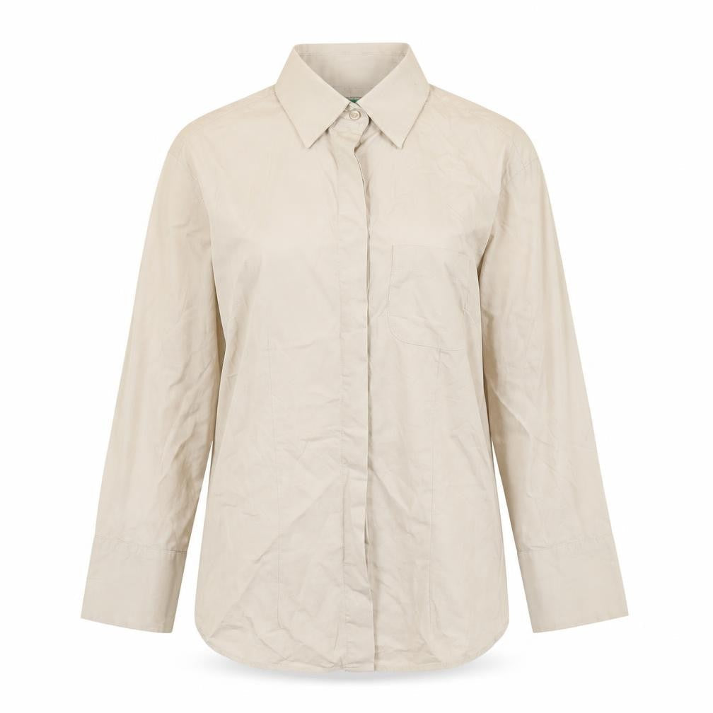 Benetton Women's Beige XS Button-Up Shirt