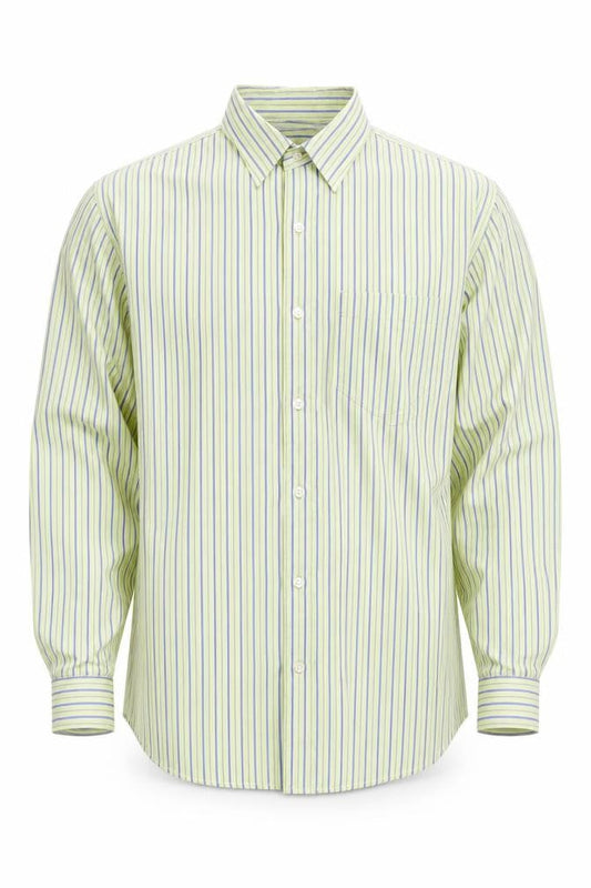 Gap Men's Multicoloured Striped Relaxed Fit Shirt M