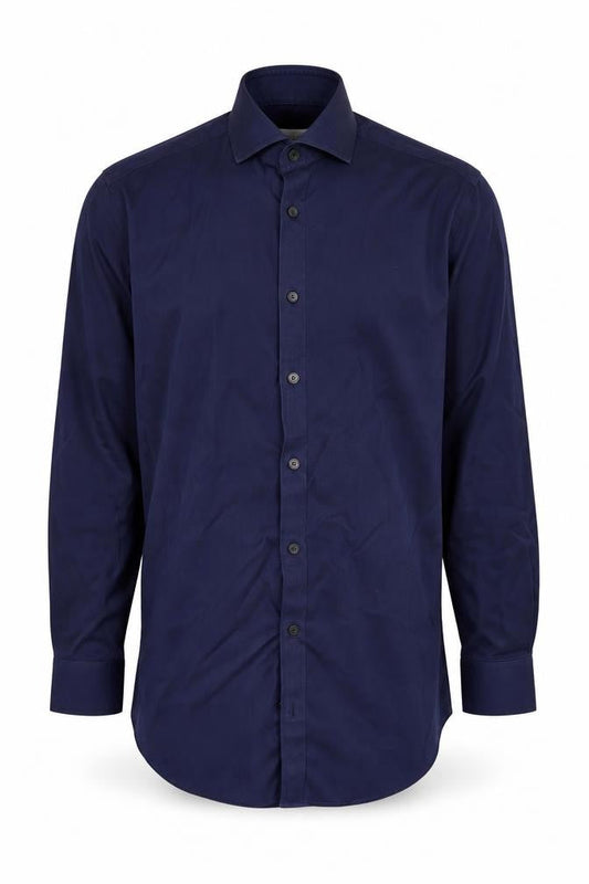 Charles Tyrwhitt Men's Blue Long Sleeve Extra-Slim Shirt