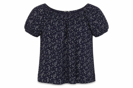 Gap Women's Blue Floral Off-Shoulder Blouse XS