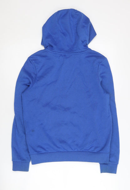 Back view of Slazenger boys’ blue pullover hoodie, size 13, years