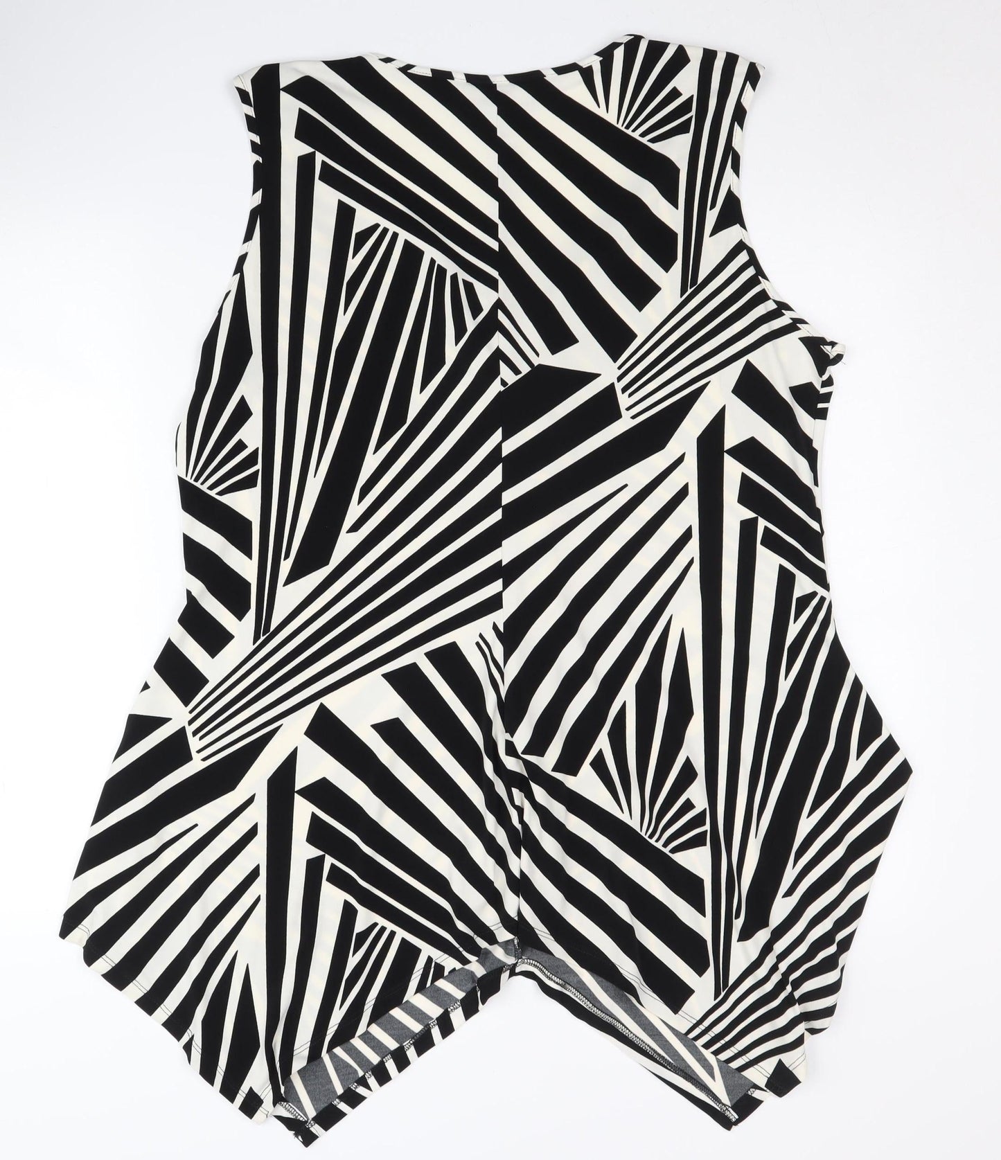 Wallis Women’s Black Geometric Sleeveless Blouse L