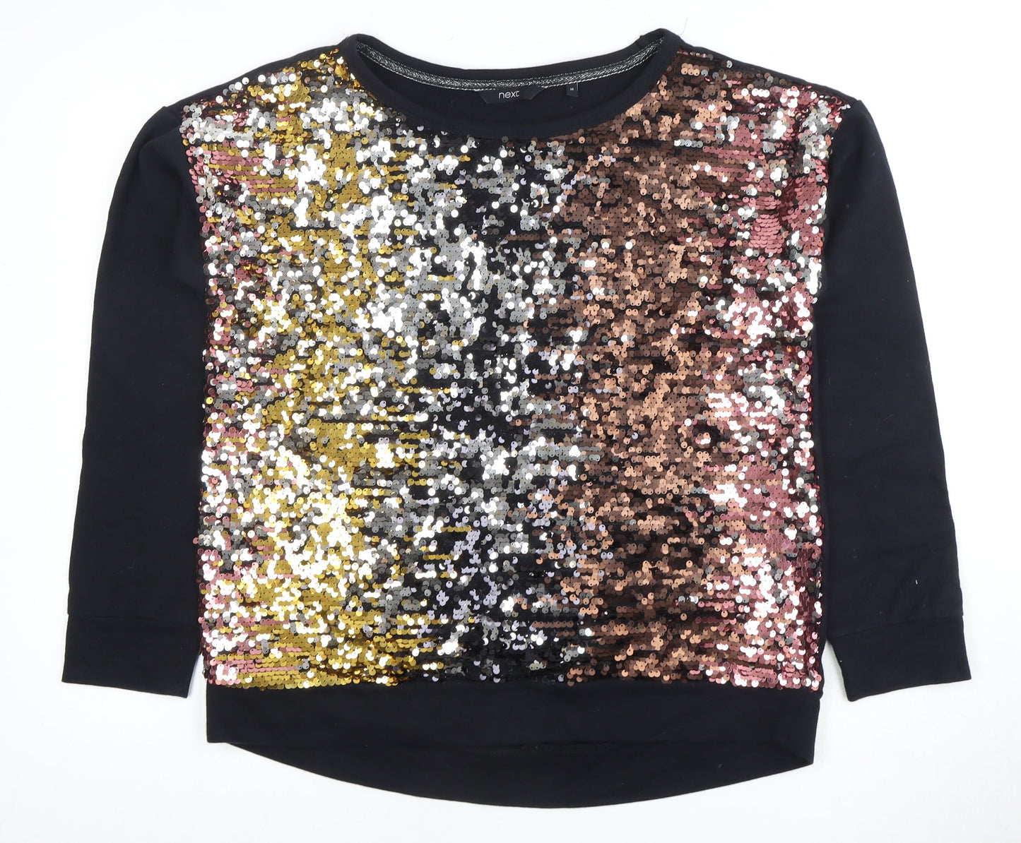 Next Women's Black Sequin Pullover Sweatshirt Size 12