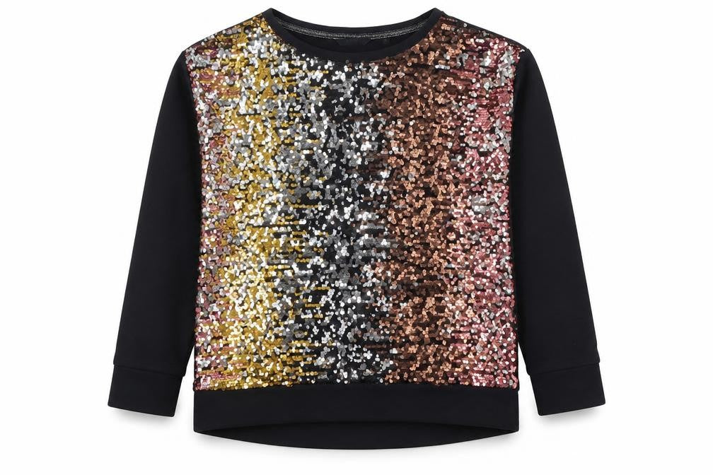 Next Women's Black Sequin Pullover Sweatshirt Size 12