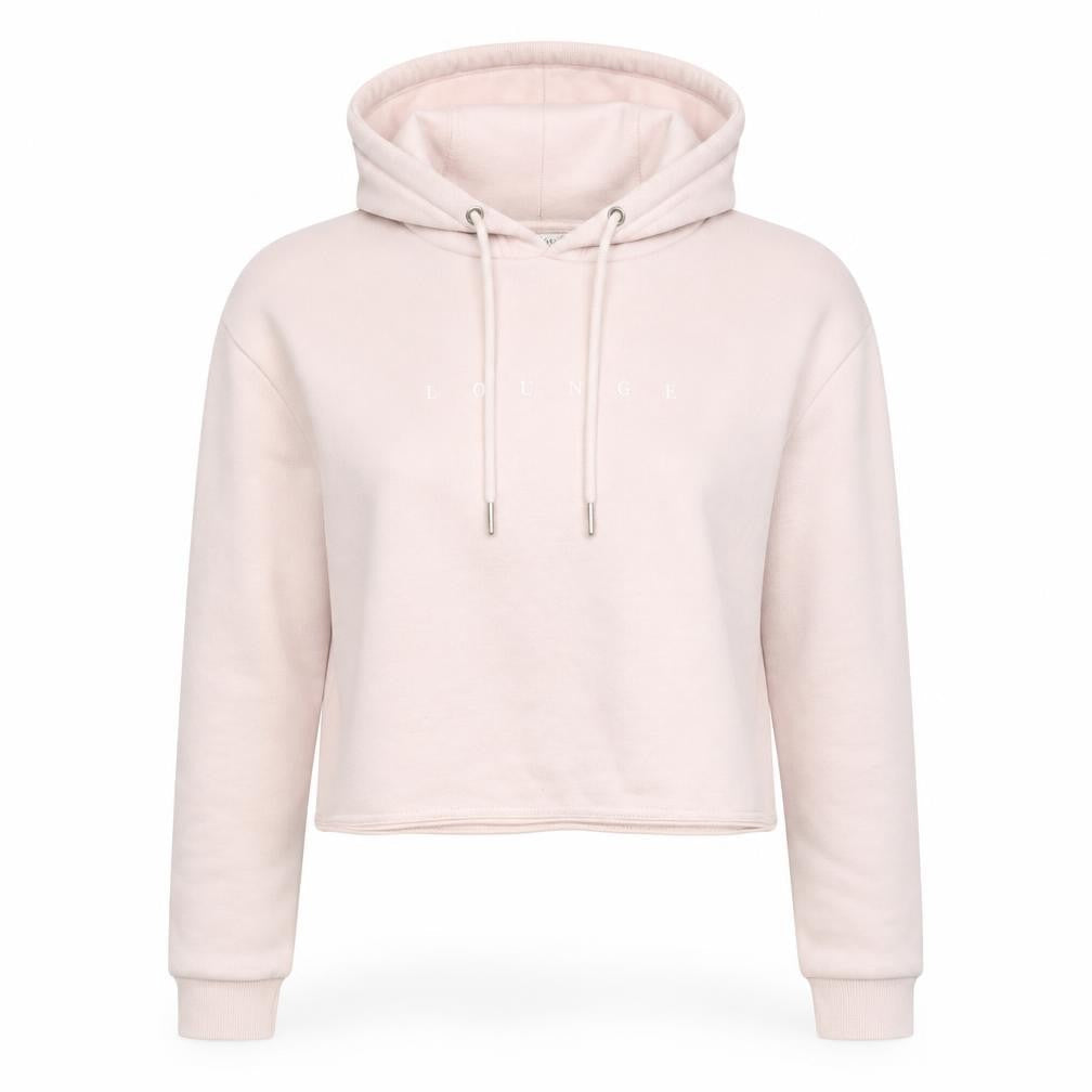 Lounge Women's Pink Hoodie, Hooded Pullover, Logo Accent