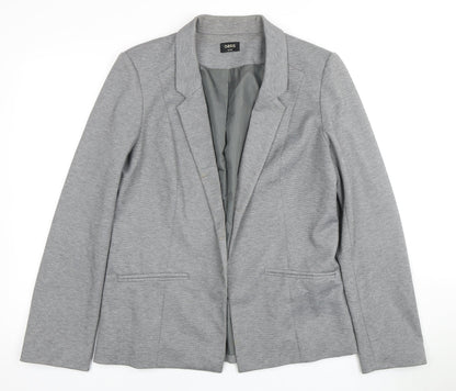 Oasis Women's Grey Blazer Size 14 Regular Fit