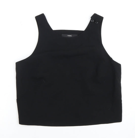 Next Women's Black Cropped Tank Top Size 6