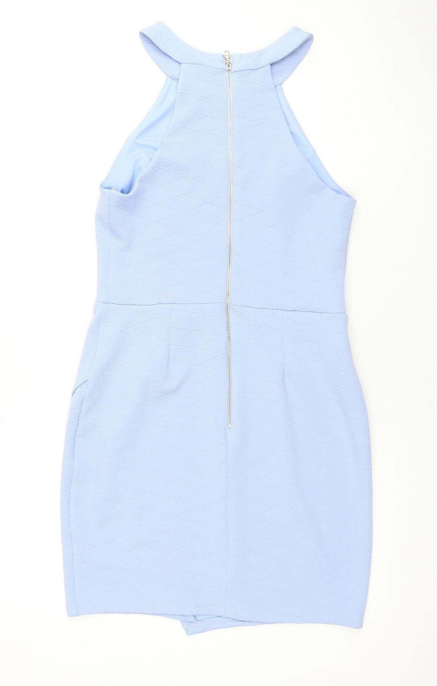 New Look Women's Blue Sheath Dress Size 12 Sleeveless