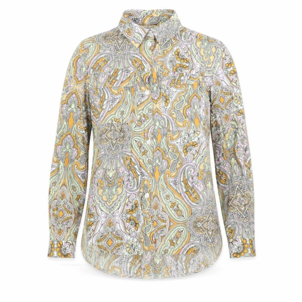 Miss Selfridge Women's Multicoloured Button-Up Paisley Shirt, Size 6