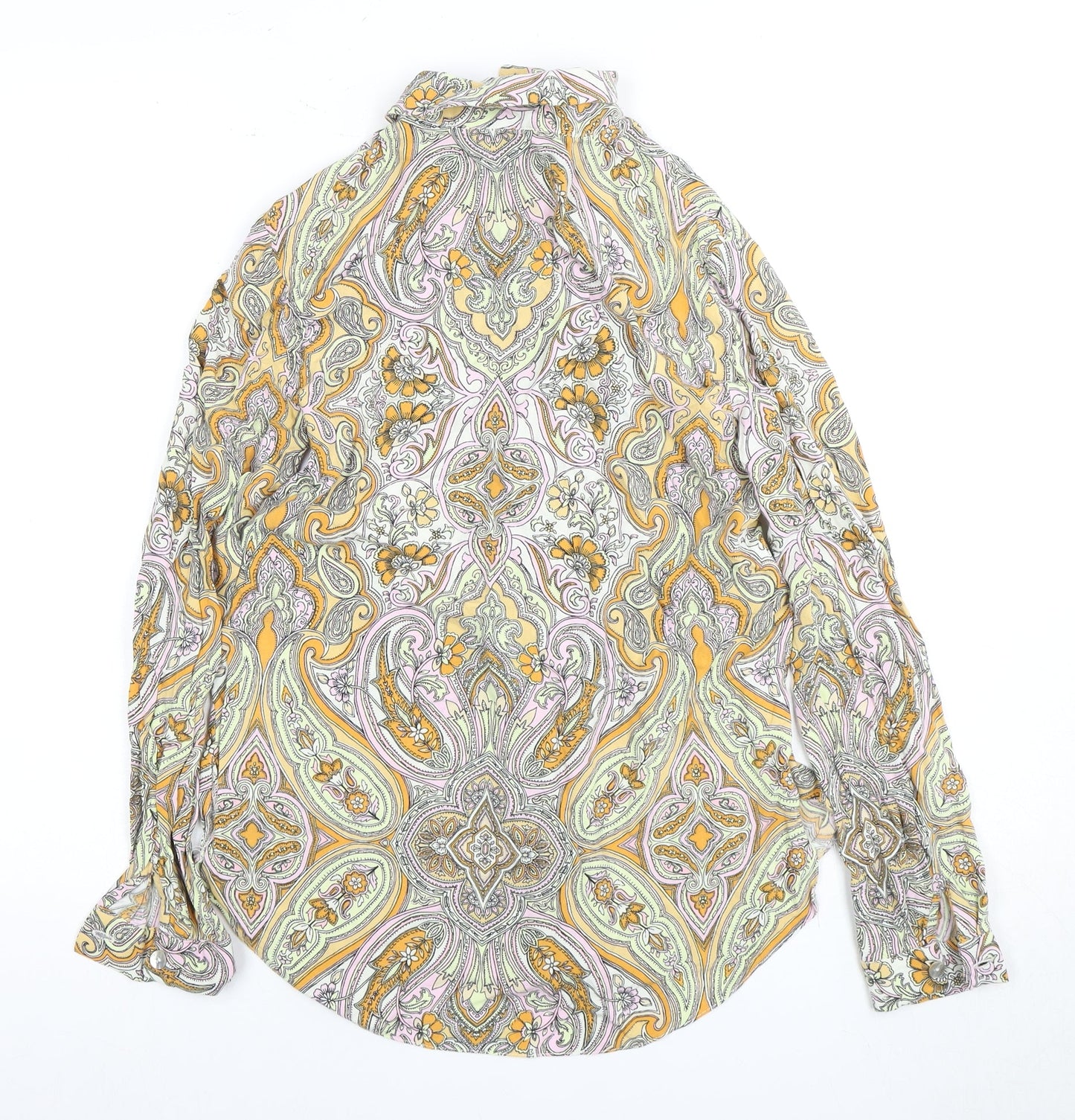 Miss Selfridge Women's Multicoloured Button-Up Paisley Shirt, Size 6