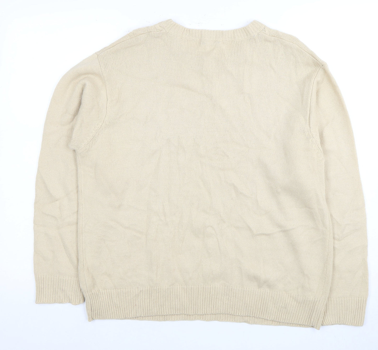 Berkertex Women's Beige Cable-Knit Pullover Jumper