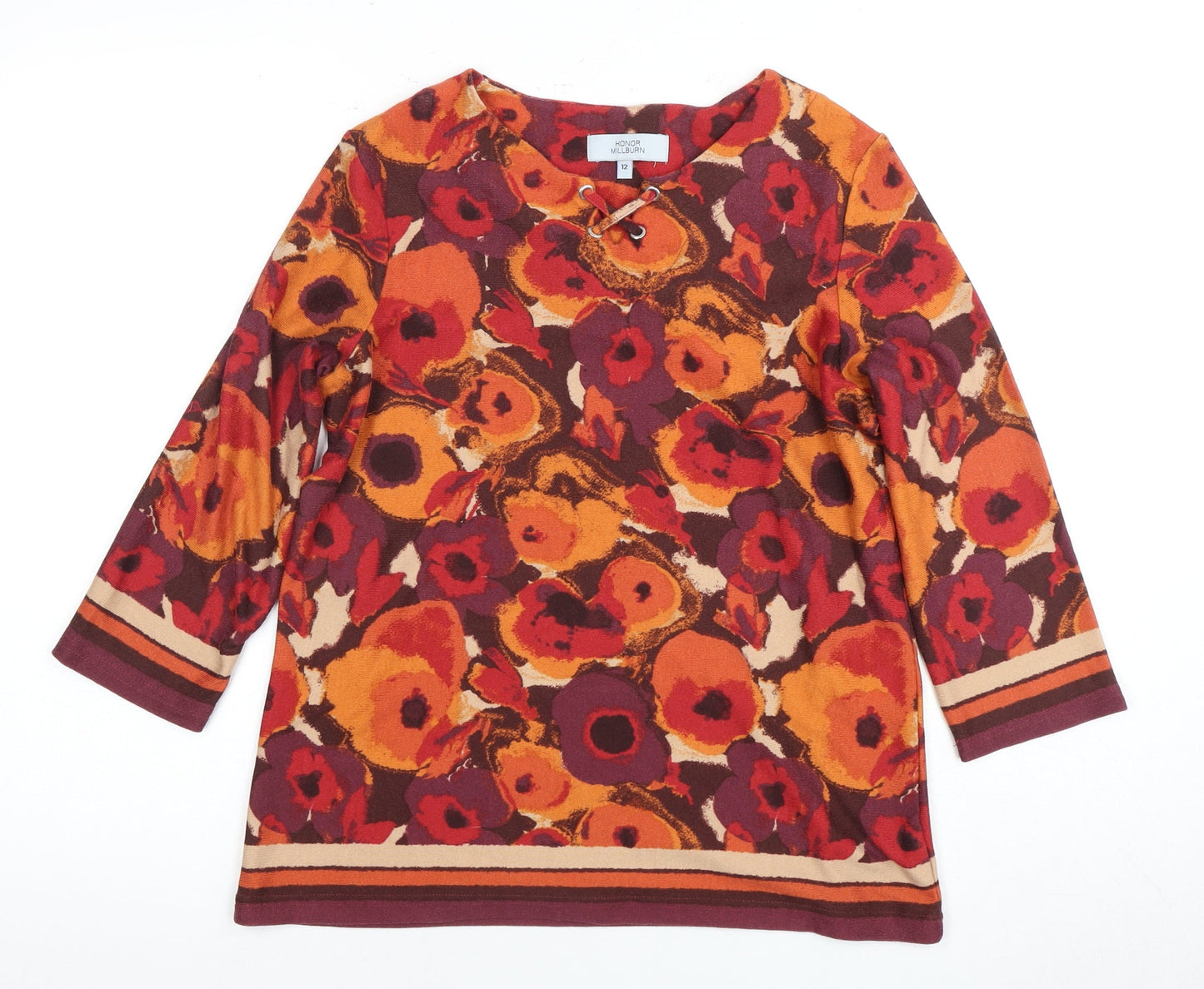 Honor Millburn Women's Multicoloured Floral Tunic Blouse