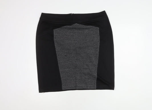 Roman Women’s Black Geometric Pencil Skirt