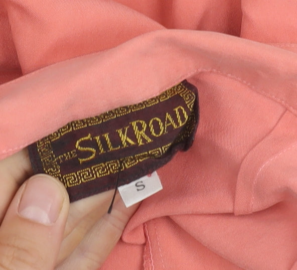 Silk Road Women's Pink Bermuda Shorts, Size S, High-Waist