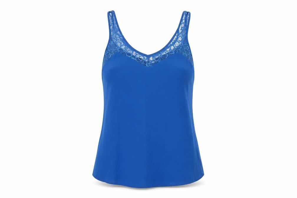 Oasis Women's Blue Lace Camisole Tank Top Size 8
