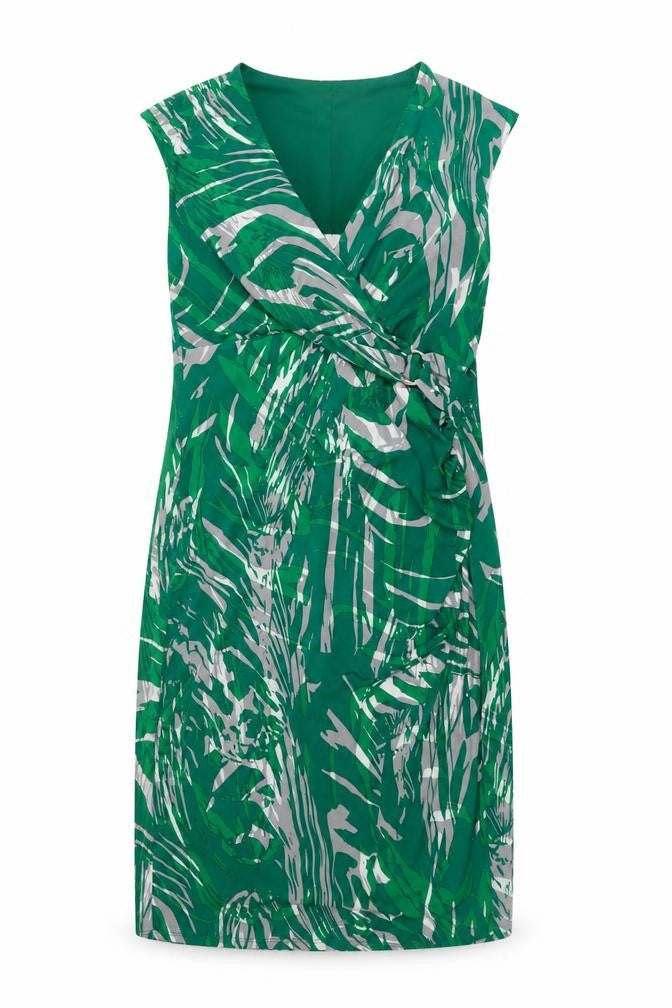 Planet Women's Green V-Neck Ruched Dress Size 12