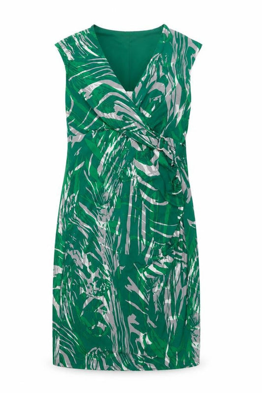 Planet Women's Green V-Neck Ruched Dress Size 12