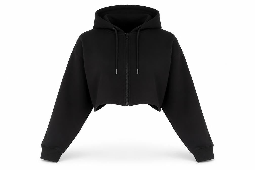 Warehouse Women's Black Hooded Zip Hoodie - Small