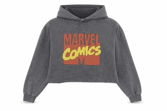 Marvel Unisex Grey Pullover Hoodie, Size M, Cotton Blend