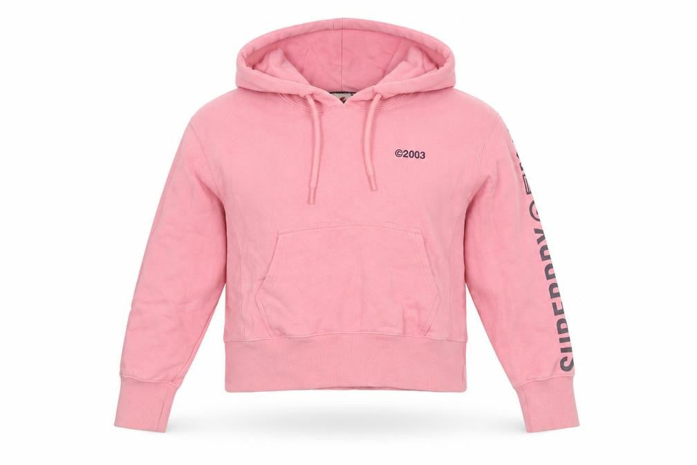 Superdry Women's Pink Pullover Hoodie Size 10