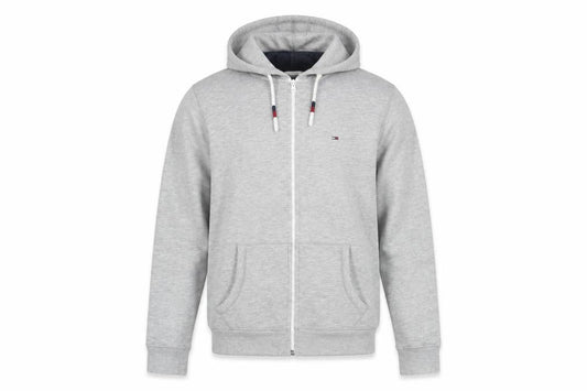 Tommy Hilfiger Men's Grey Mid-Length Hooded Jacket