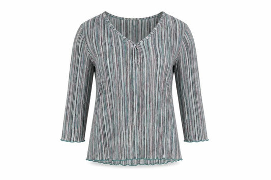 Klass Women's Multicoloured Striped Knit Top S