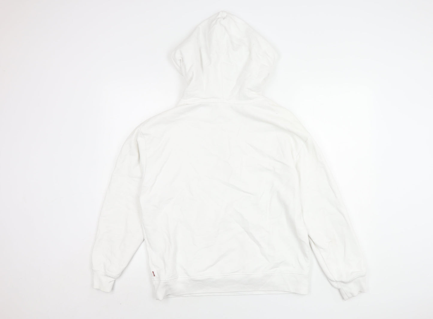 Levi's Men's White Hoodie M - Logo, Drawstring, Cotton