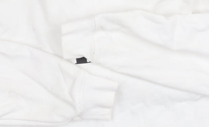 Levi's Men's White Hoodie M - Logo, Drawstring, Cotton